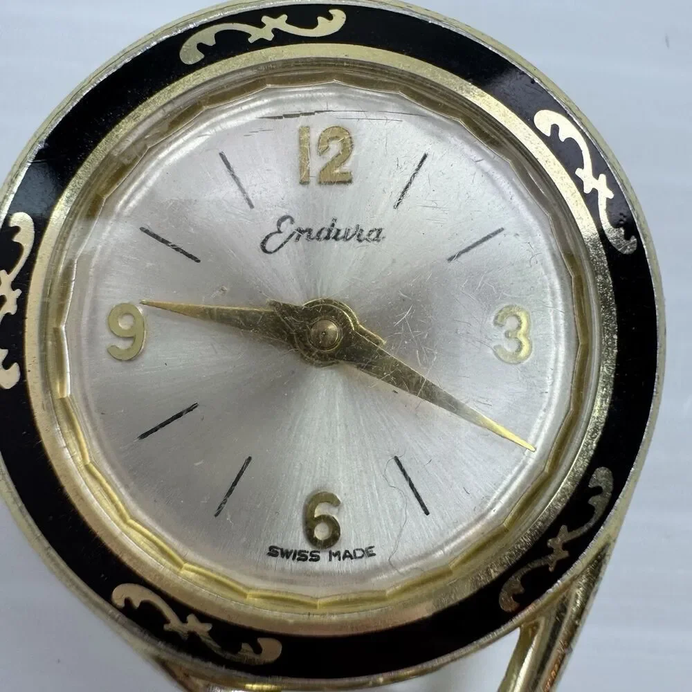 Vintage Endura Pendant Watch Gold Tone With Necklace UNTESTED